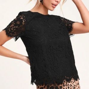 Black Lace Shell Top